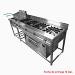Cocina de 4 Hornillas + Horno y Freidora