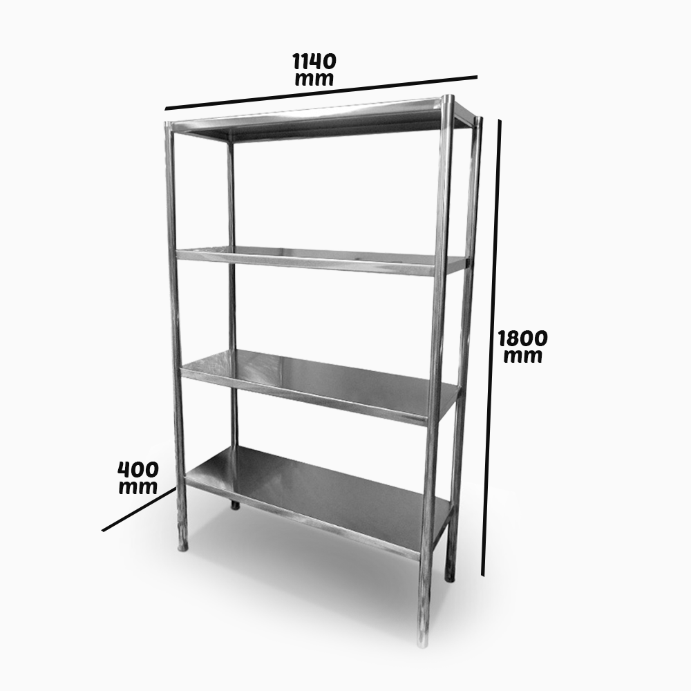 Estante 4 Niveles Acero inox