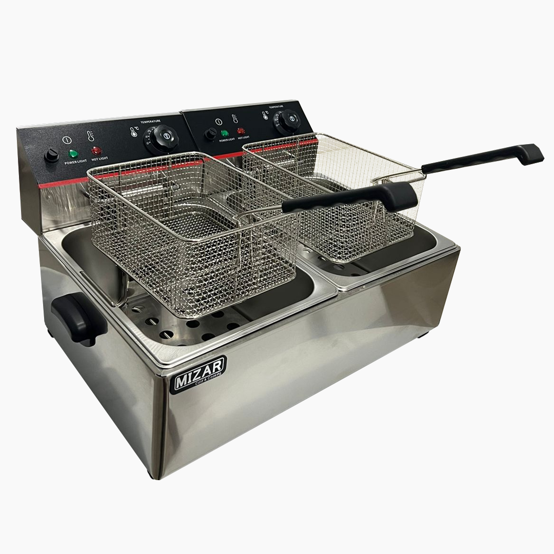 Freidora Eléctrica Automática De Mesa Con 2 Canastillas