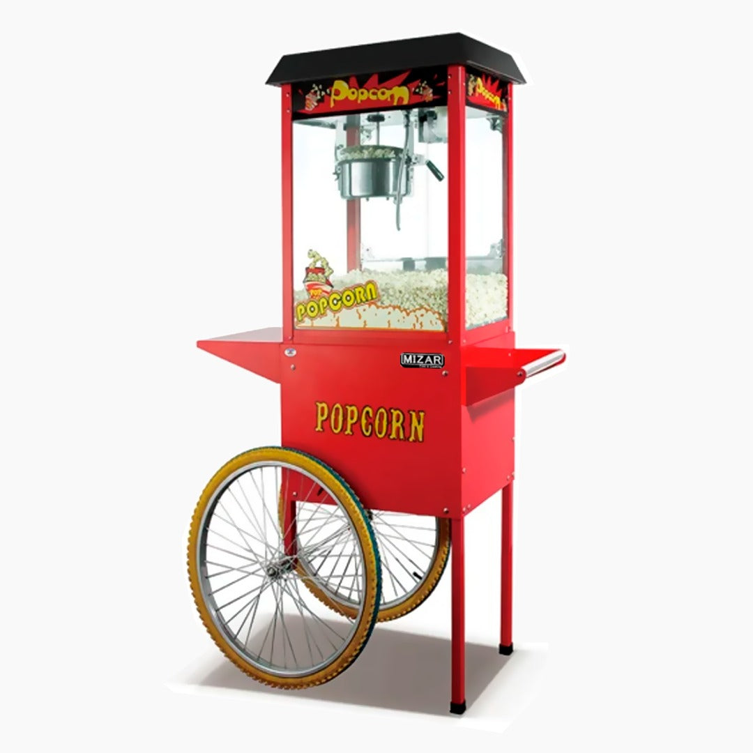 Máquina De Palomitas De Maíz Con Base Con Ruedas