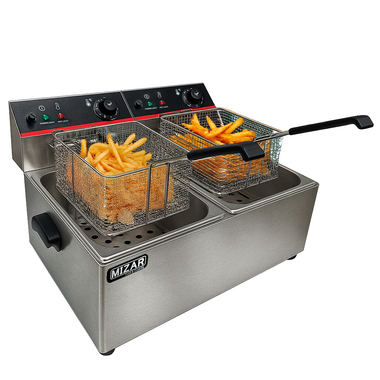 Freidora Eléctrica Automática De Mesa Con 2 Canastillas