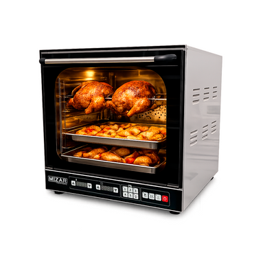 MIZAR - Horno Rostizador Eléctrico digital de 4 Bandejas EB-1AE