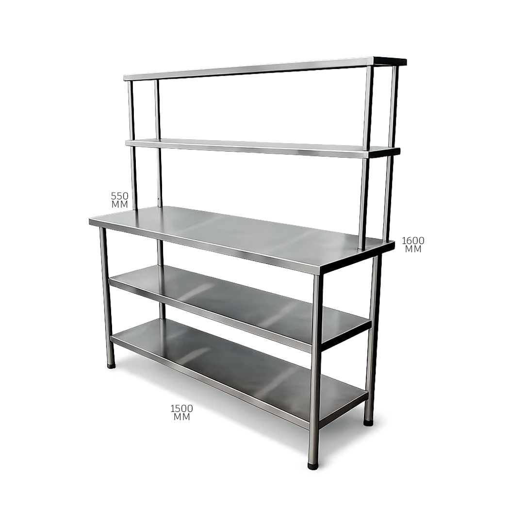 Mesa de 5 Niveles Acero inox